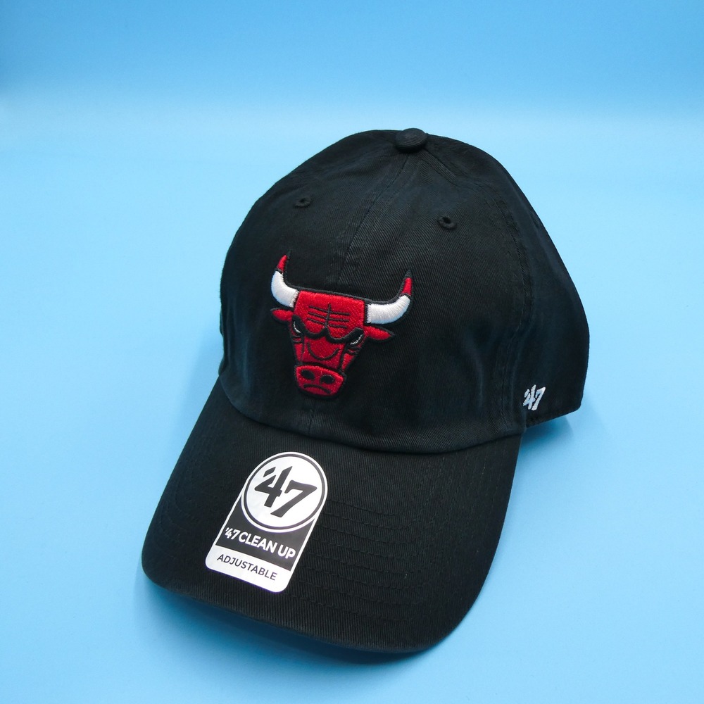 '47 Hat Mens One Size‎ Clean Up Chicago Bulls Black Embroidered Cotton Cap